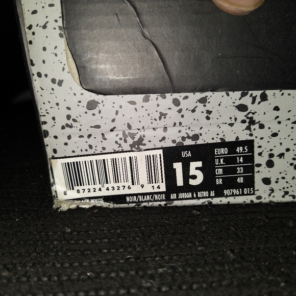 Jordans retro 6 green/black size 15 - Picture 2 of 7